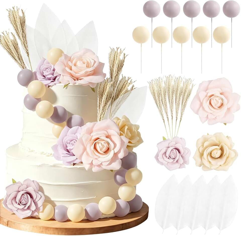 Boho Tortendeko Frau Kuchen Dekoration Kugeln Deko 23Stk