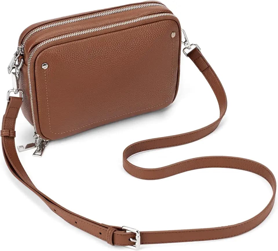 befen Genuine Leather Crossbody Bags for Women, RFID Leather Purses
