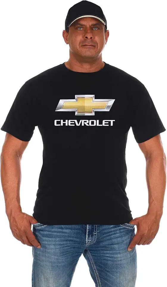 JH DESIGN GROUP Men's Chevy Bow Tie Black Crew Neck T-Shirt