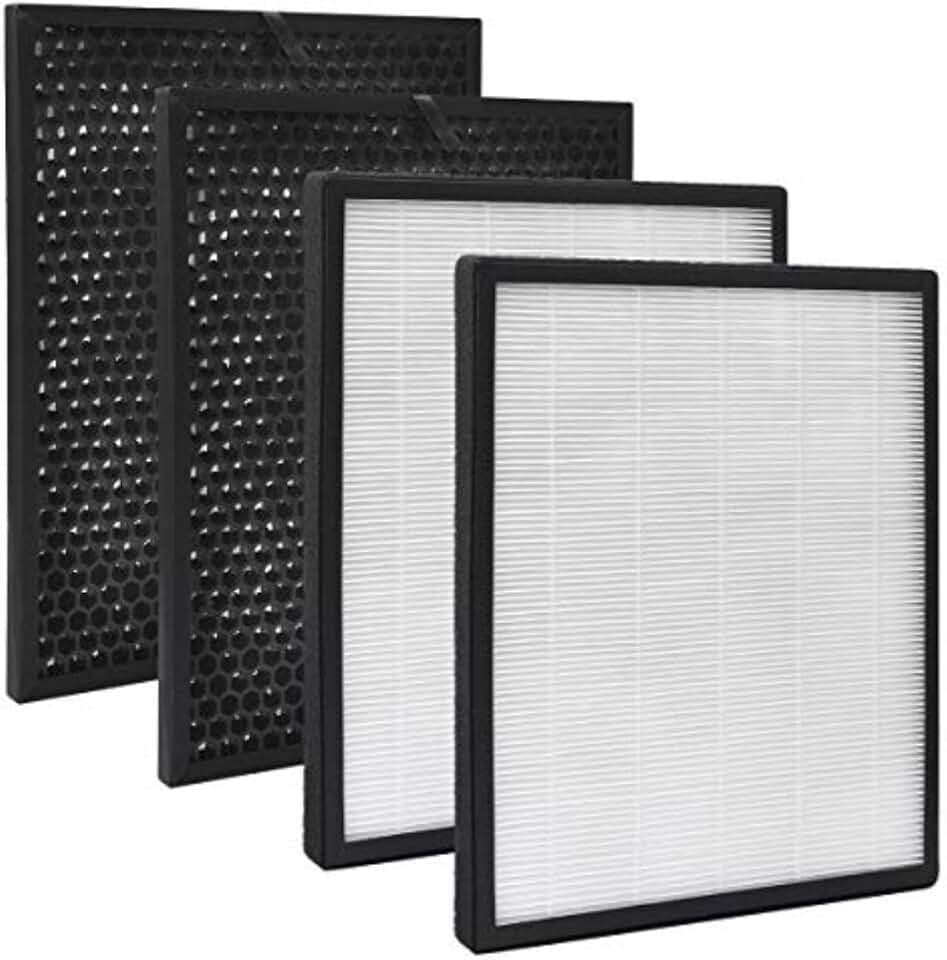 KEEPOW 2 Sätze Ersatzfilter für Levoit LV-PUR131 Luftreiniger | True HEPA Filter und Aktivkohlefilter, Kompatibel mit Levoit Luftreiniger LV-PUR131, LV-PUR131S (2+2)