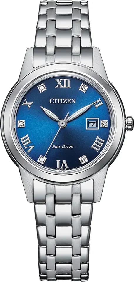 Citizen Eco-Drive Damenuhr Edelstahl, Blau, 29.5 mm, FE1240-81L