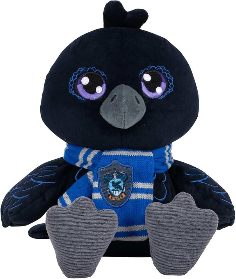 Jazwares Warner Bros. Discovery Harry Potter 10-Inch Ravenclaw Raven Plush - Super-Soft and Huggable Plush Toy - Official Licensed Plush - All Ages