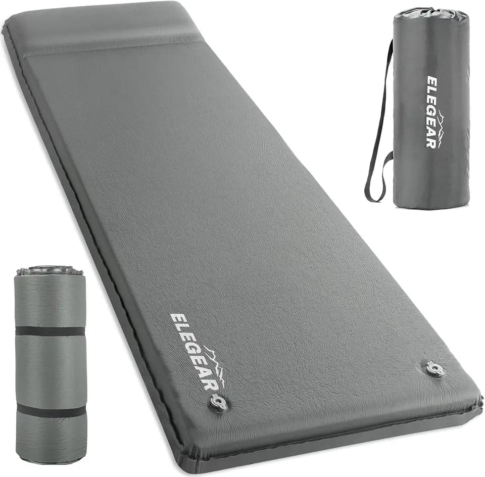 Elegear CumbreX™ Self Inflating Sleeping Pad with Pillow 3.15" Memory Foam