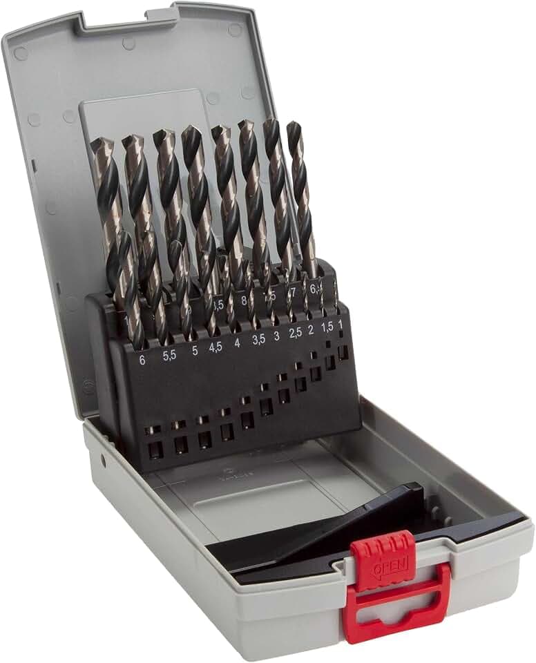 Bosch Professional 19tlg. HSS Spiralbohrer PointTeQ Set (für Metall, ProBox, Zubehör Bohrschrauber)