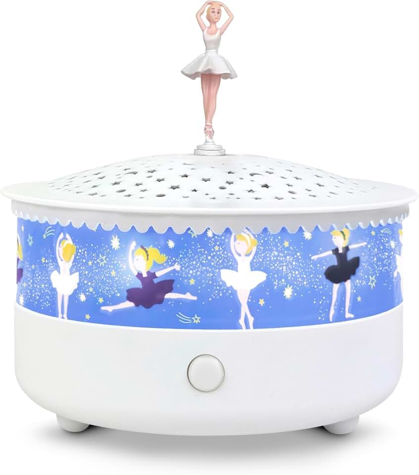Trousselier 6260818 Sternenhimmel-Nachtlicht mit Musik, Ballerina, Schlummerlicht mit Schreifunktion, Sternenlicht, Einschlafhilfe, Spieluhr für Kinder