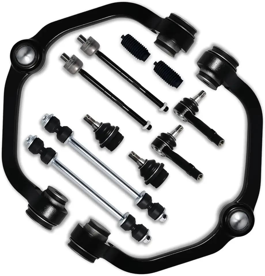 12Pcs Front Upper Control Arm Sway Bar End Link Tie Rod End Ball Joint for Ford 98 99 2000 2001 2002 2003 2004 2005 2006 2007 2008 2009 2010 2011 Ranger, for Mazda B2300 B2500 B3000 B4000 K80054