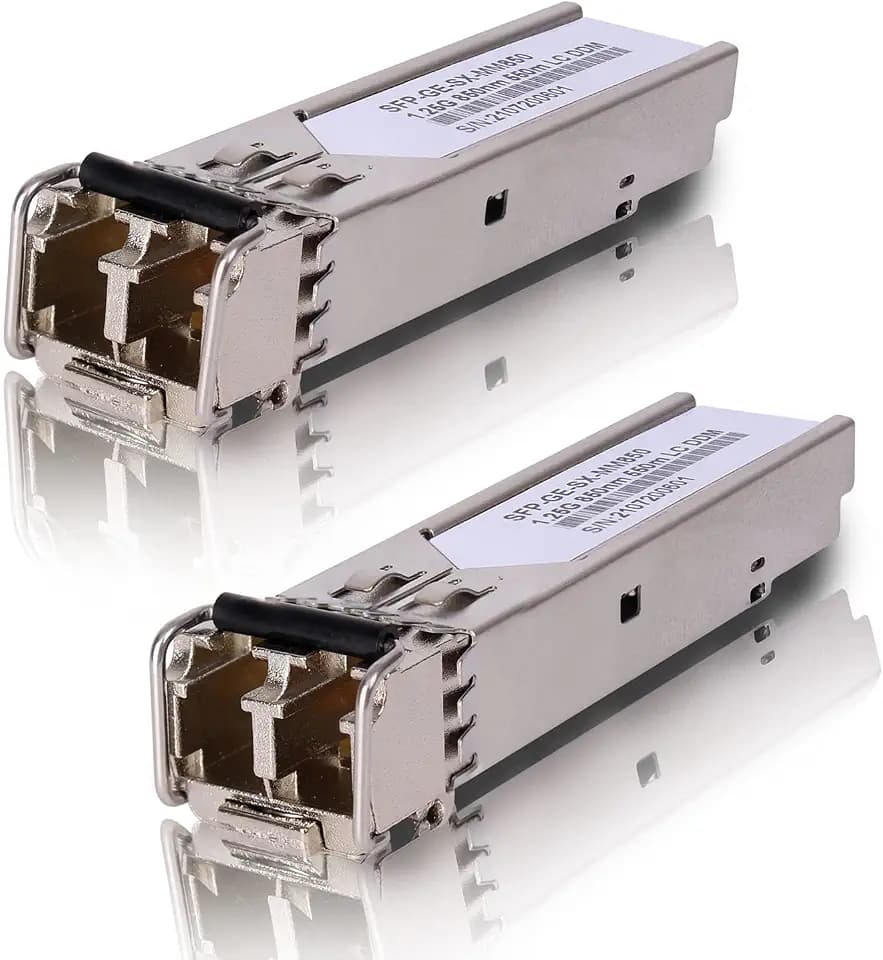 2 Pack 1.25G 850nm Multimode SFP LC Transceiver Fiber Module 550 Meters 1000Base-SX LC MMF for Cisco GLC-SX-MMD/SX-MM/SFP-GE-S,Fortinet,Ubiquiti UniFi UF-MM-1G,Mikrotik S-85DLC05D Meraki MA-SFP-1GB-SX