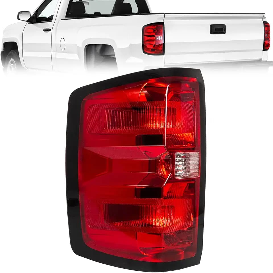 RANSOTO Tail Light Compatible with 2014-2019 Chevy Silverado 1500 2500 3500 HD GMC Sierra 3500 HD Left Driver Side Taillight Rear Brake Lamp Replaces GM2800293