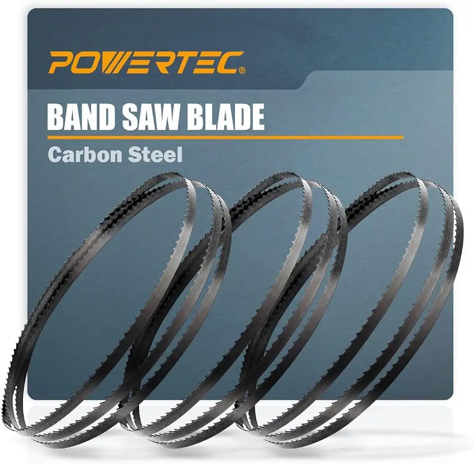 POWERTEC 105 Inch Bandsaw Blades Assortment for Woodworking, Band Saw Blades for Delta 14" Band Saw with Riser Block, 3PK (13625)
