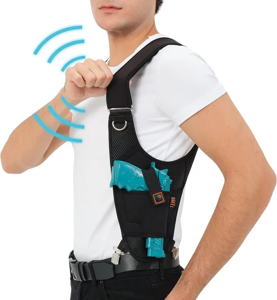 Shoulder Holster for Concealed Carry - Adjustable, Elastic, Universal Gun Holster for Men & Women Fits Glock, S&W, Sig and Most Pistols Holster