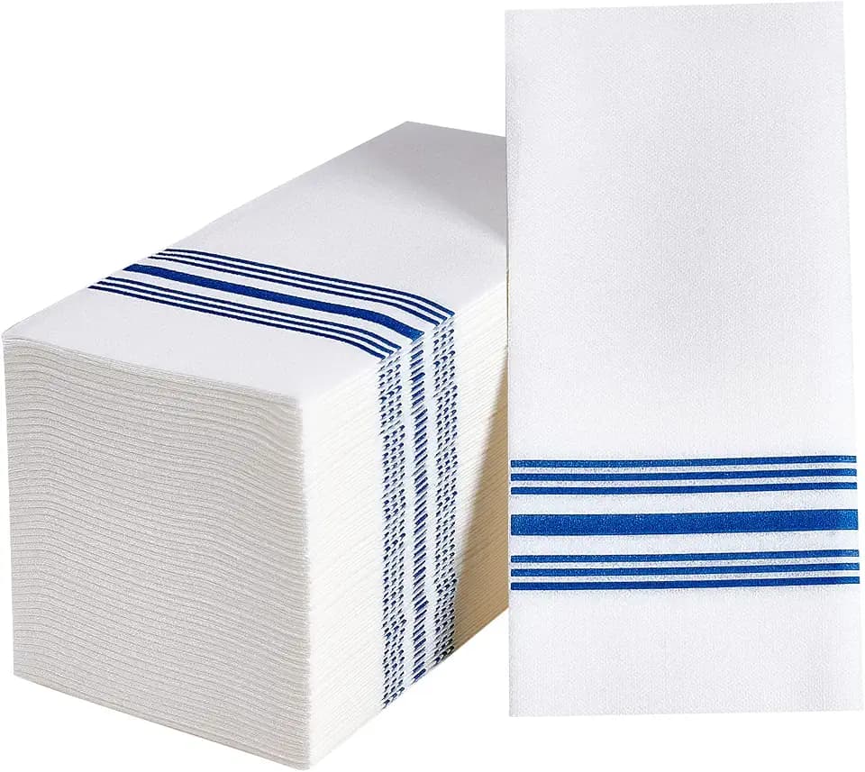 Vplus 150 PACK Guest Towels Disposable Bathroom, Decorative Bathroom Napkins, Soft, and Absorbent Disposable Paper Hand Towel for Dinners, Kitchen, Parties, Weddings, Christmas Party