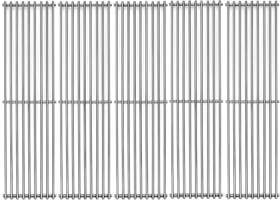 S5163A (5-Pack) 19 inch Stainless Steel Cooking Grid Grates Replacement for Brinkmann 810-1575-W for Kenmore 141.16123, 141.16233, 141.16235, 141.16313, 141.16313800, 141.16315