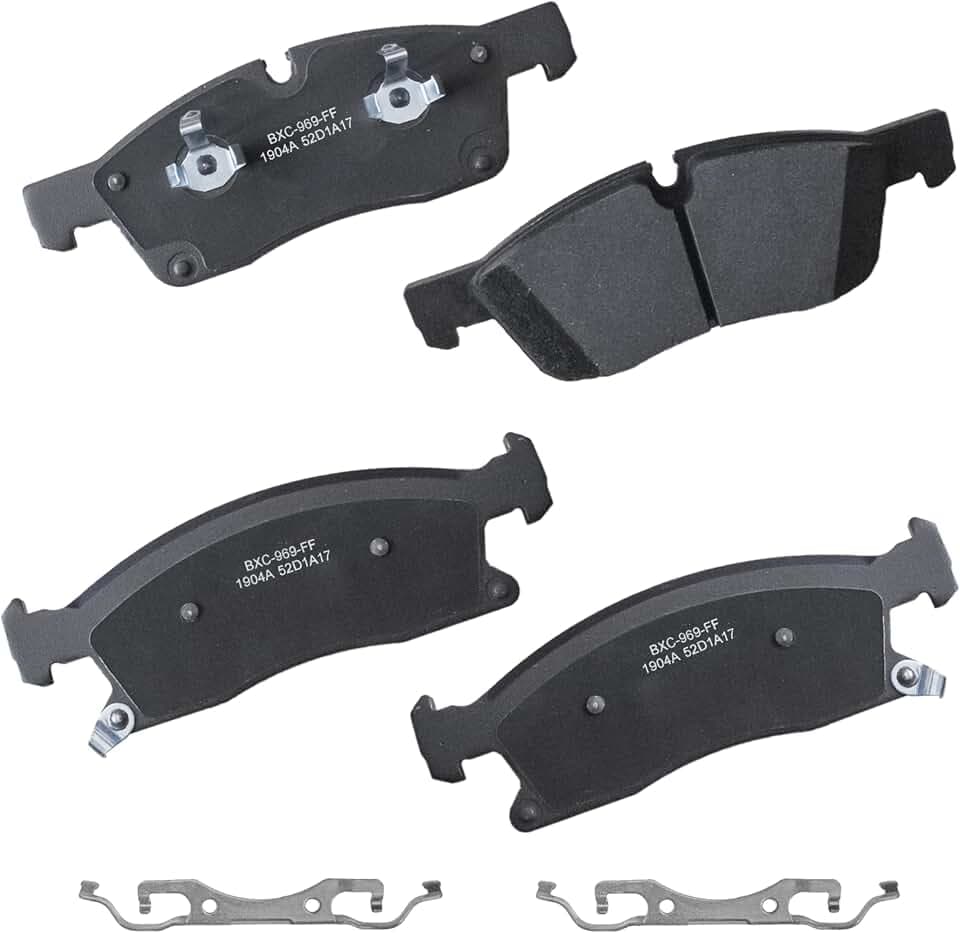 Bendix Premium SBC1904A Ceramic Front Brake Pads for Dodge Durango 2021-2017, Jeep Grand Cherokee 2013, Grand Cherokee 2022-2017