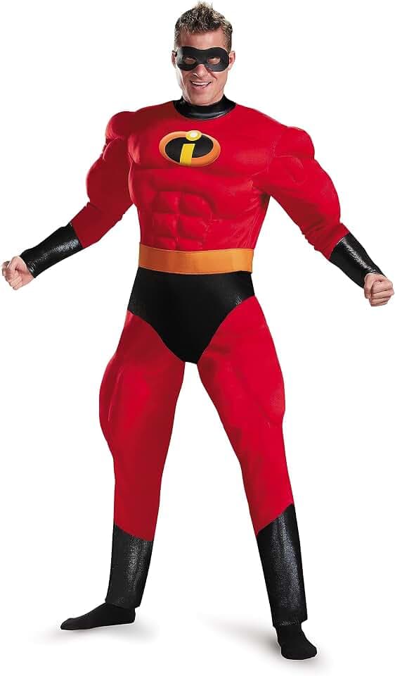 Disguise Unisex – Erwachsene Deluxe Muscle Mr Incredible Kostüm