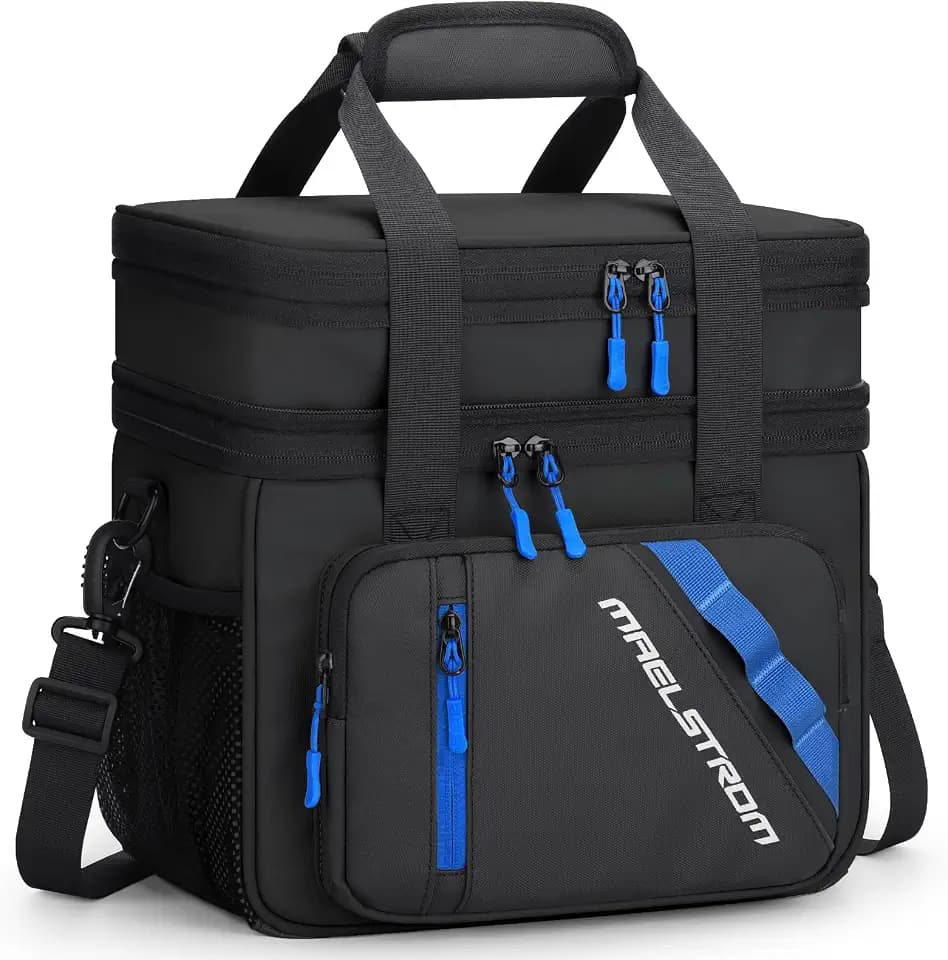 Maelstrom Insulated Lunch Box, 20L Double Deck Cooler Bag for Men Women