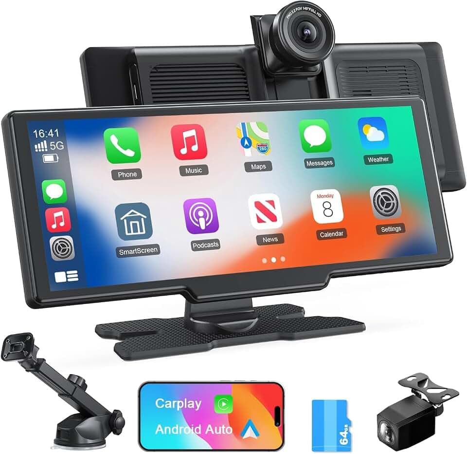 Avylet 9,26" Tragbares Carplay Display mit 4K Dashcam & HD Rückfahrkamera