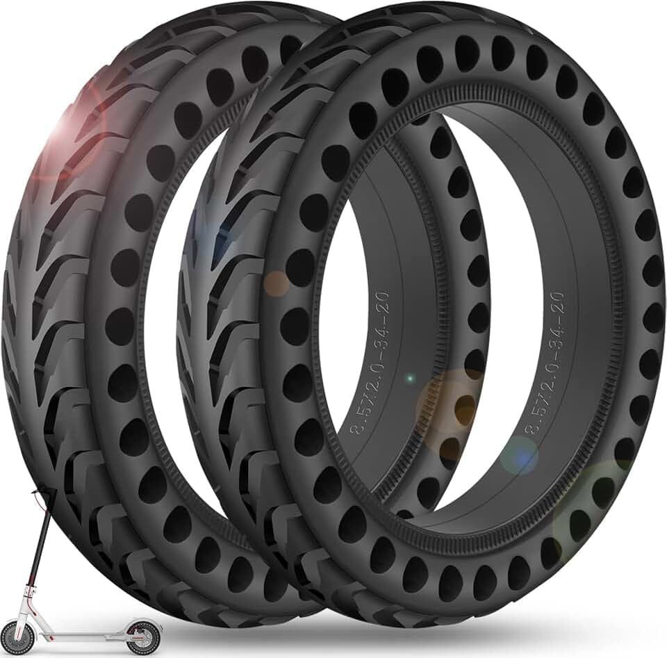 BANGTING 8,5 Zoll E Scooter Solid Reifen, 8 1/2 x2 Vollgummireifen, 50/75-6.1 Ersatzreifen für Xiaomi Pro 2 / M365 / M365 Pro / 1S / 3/3 Lite/Essential und alle 8,5 Zoll Scooter Reifen