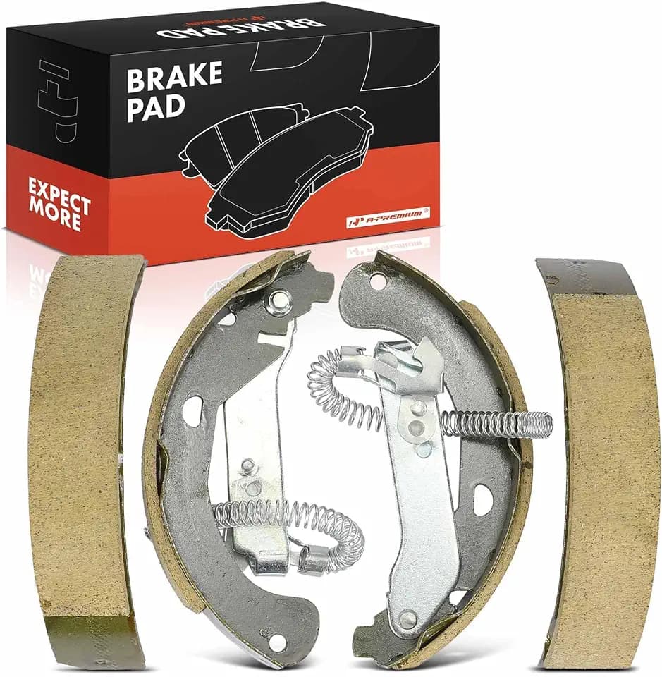A-Premium Rear Ceramic Drum Brake Shoes Set, 4-Pack