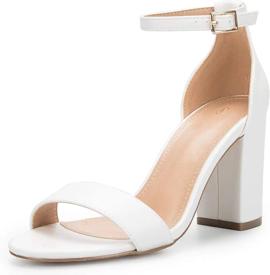 COASIS Women's Chunky Block Heels Open Toe Ankle Strap Heeled Sandals