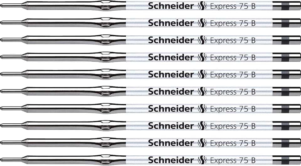 Schneider Express 75 B Kugelschreiber Mine (dokumentenecht) 10er Packung schwarz
