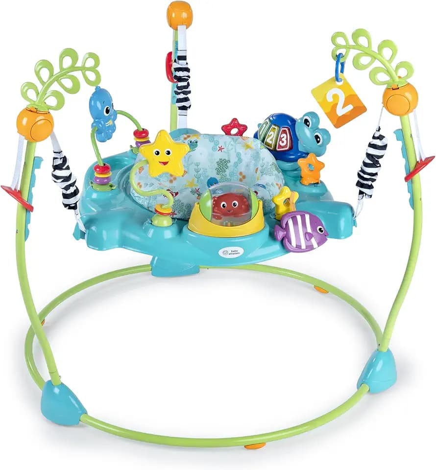 Baby Einstein, Ocean Explorers Curiosity Cove 2-in-1, Türhopser und Bodenspielzeug, Alter 6-12 Monate