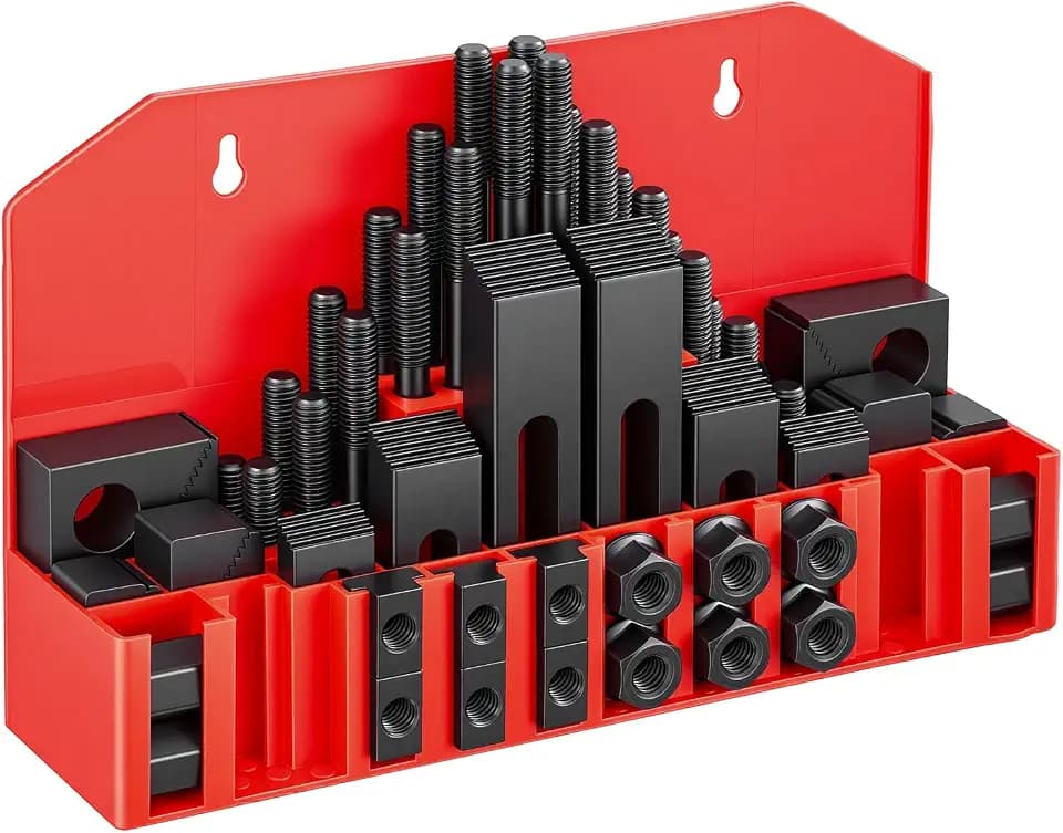 VEVOR 58 Piece 5/8" T-Slot Clamping Kit Hold Down Clamp 1/2"-13 Stud Size