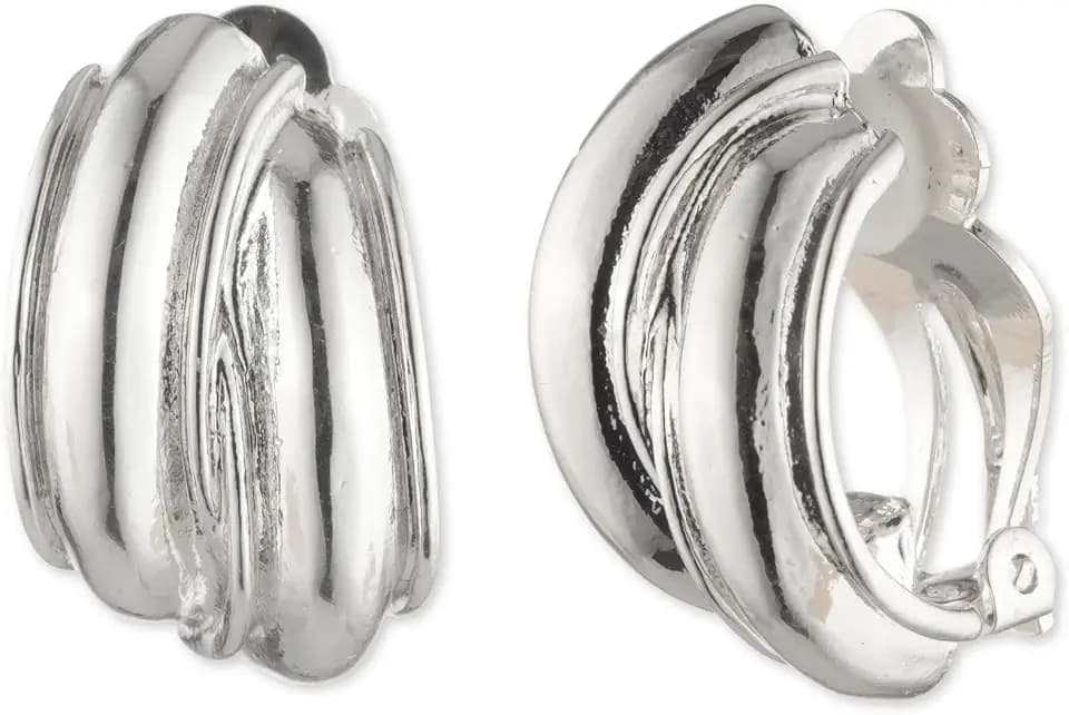 Anne Klein Women's Small Hoop Earrings, Layered Statement Fashion Jewelry for Everyday and Evening Wear