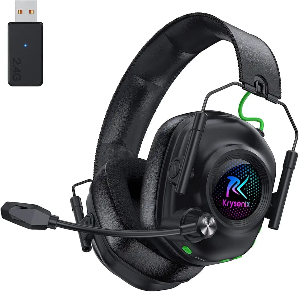 Krysenix Gaming Headset Wireless mit Mikrofon für PS5 PS4 PC Switch Handy