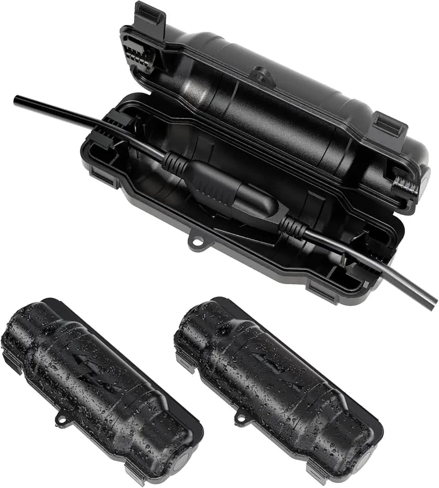 3 Pack Outdoor Extension Cord Safety Cover, Waterproof, Black