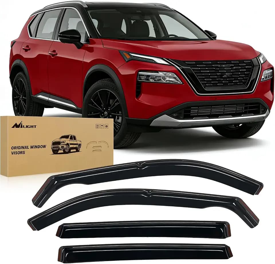Nilight in Channel Rain Guards for Nissan Rogue 2021-2026, 4PCS