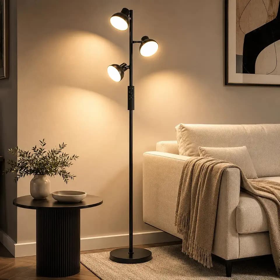 Stehlampe Wohnzimmer 36W 2800LM Stehlampe LED Dimmbar mit Fernbedienung & Berührung 2700K-6500K, 3-Licht Leselampe Moderne Stehleuchte