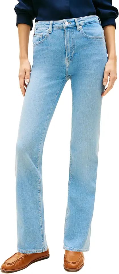 Tommy Hilfiger Women's Mid Rise Bootcut Jeans with Stretch