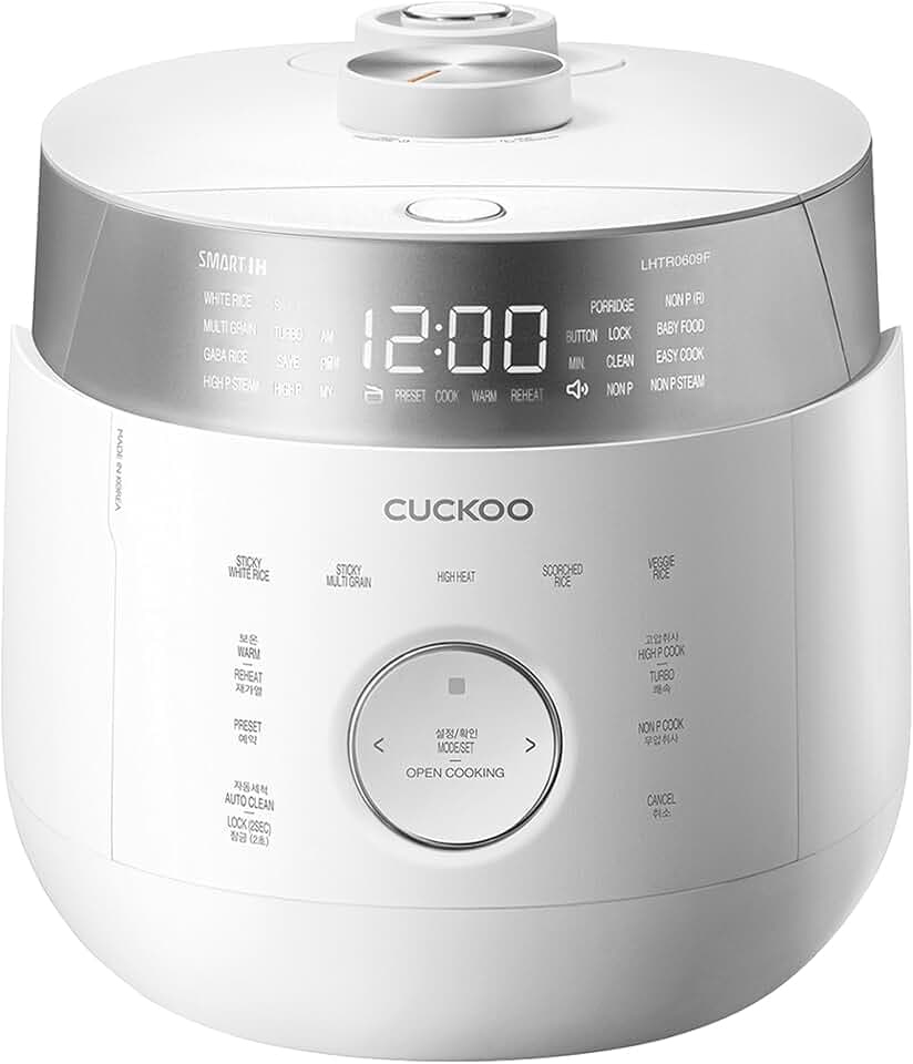 CUCKOO Twin Pressure Induction Rice Cooker, 12-Cup Cooked, CRP-LHTR0609FW