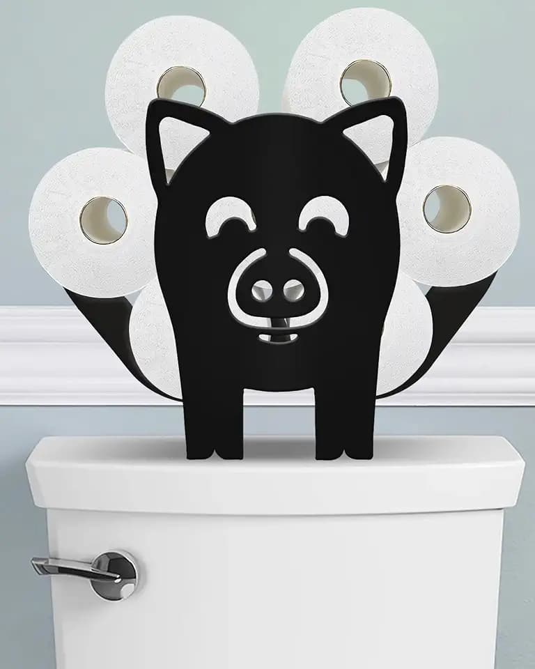 Pig Toilet Paper Holder Stand, Decorative Toilet Paper Storage