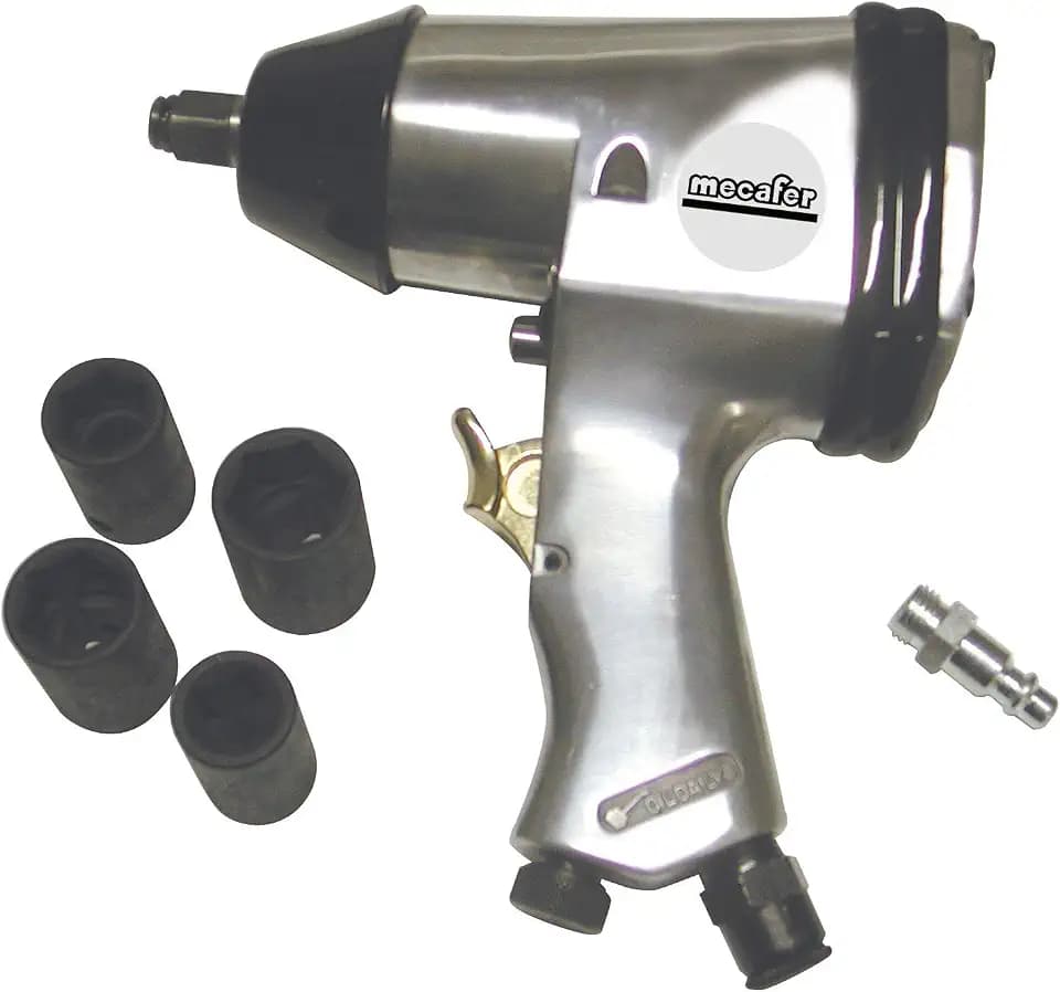 Mecafer 150157 CC12 Schlagschrauber 1/2 Zoll + Stecknüsse 15-17-19-21