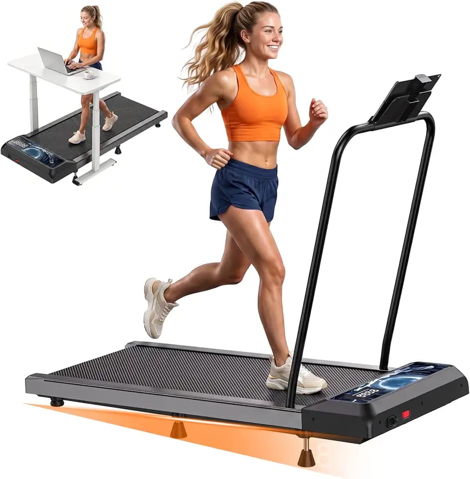 Walking with Incline Pad and Handle Bar, 2.5HP Low Noise Treadmill, 270lbs
