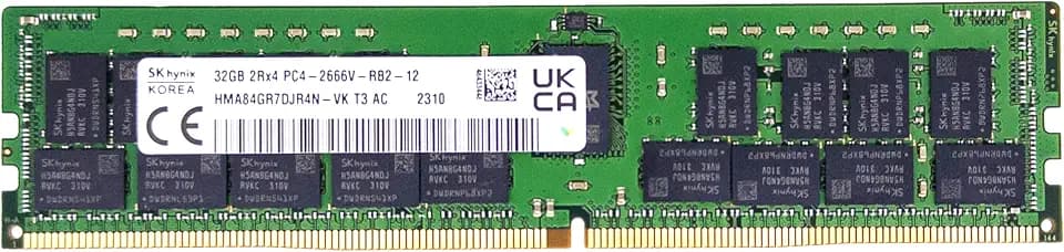 Timetec Hynix Original 32GB DDR4 2666MHz PC4-21300 Registered ECC 1.2V CL19 2Rx4 Dual Rank 288 Pin RDIMM Server Memory Ram Module Upgrade (32GB)