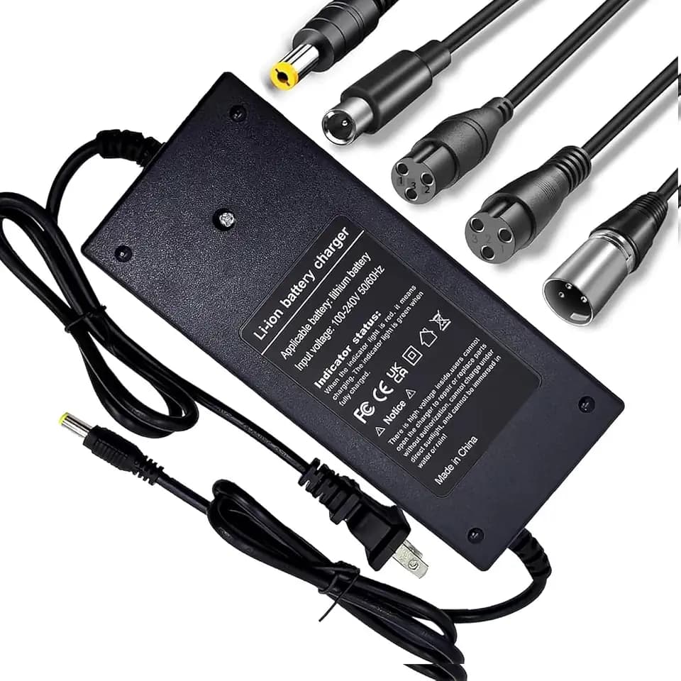 (5 Plugs) 29.4V 2A Fast Battery Charger Universal for 24V 25.2V 25.9V Lithium Battery Electric Scooter Replacement Charger - 5 in1 Plugs