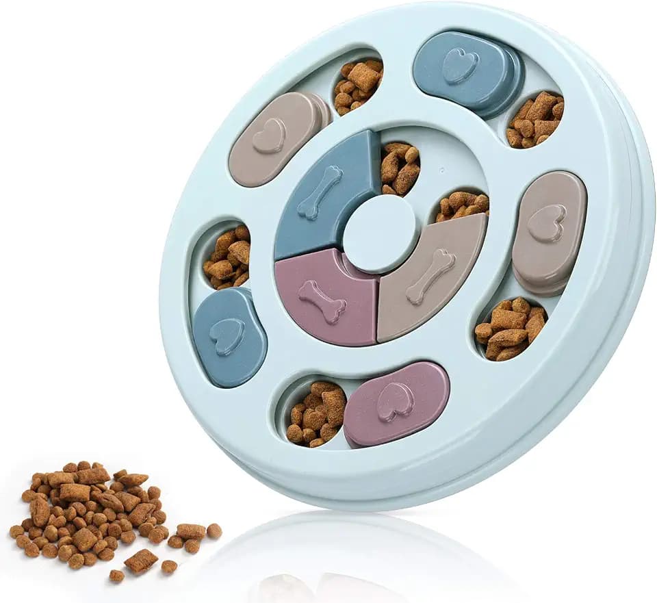 DR CATCH Dog Puzzle,Dogs Food Toys for IQ Training & Mental Enrichment,Dog Treat Puzzle(Blue)