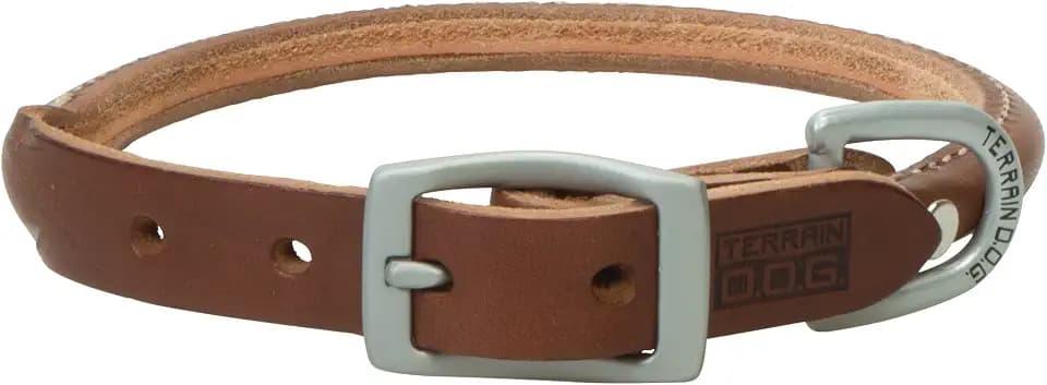 Terrain D.O.G. Bridle Leather Rolled Dog Collar