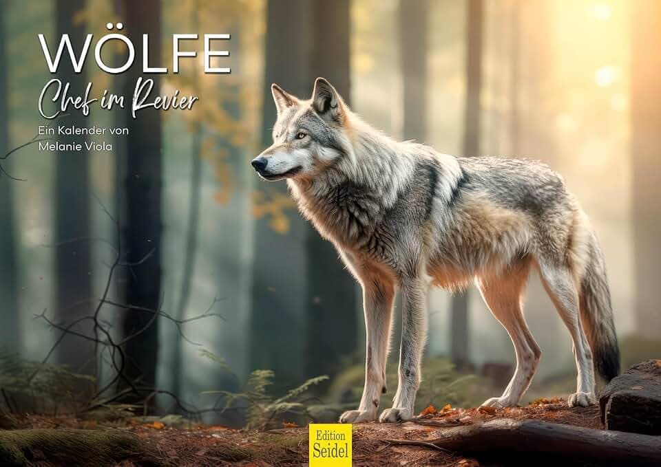 Edition Seidel Premium Kalender Wölfe Chef im Revier 2026 Format DIN A3 Wandkalender Tierkalender Tiere Wildtiere Rudel Wolf Wald Natur Melanie Viola