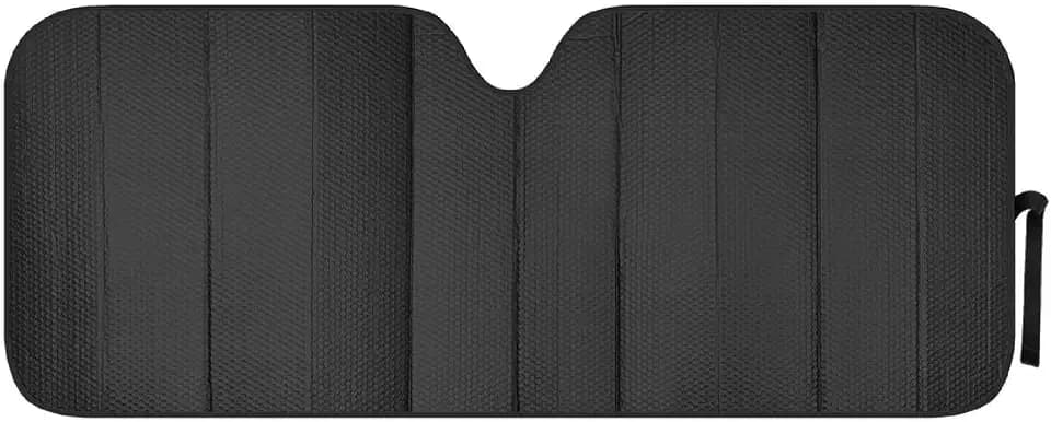 Motor Trend Windshield Sunshade for Car, Truck & SUV, Black - Folding Sun Shade for Front Window, Auto Sun Visor Heat Protection, UV Rays Blocker (58 x 24 Inch)