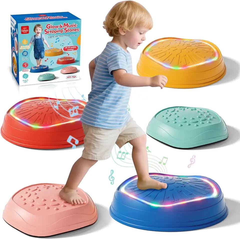 Lehoo Castle Musical Light Up Stepping Stones for Kids