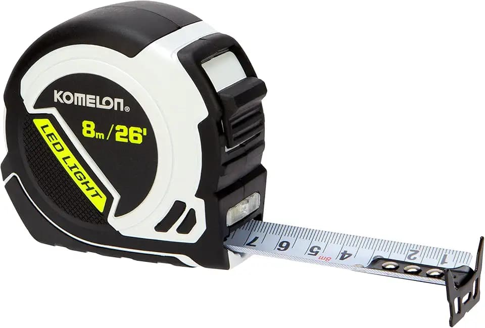 Komelon 8m/26' LED Tape Measure - Inch Metric