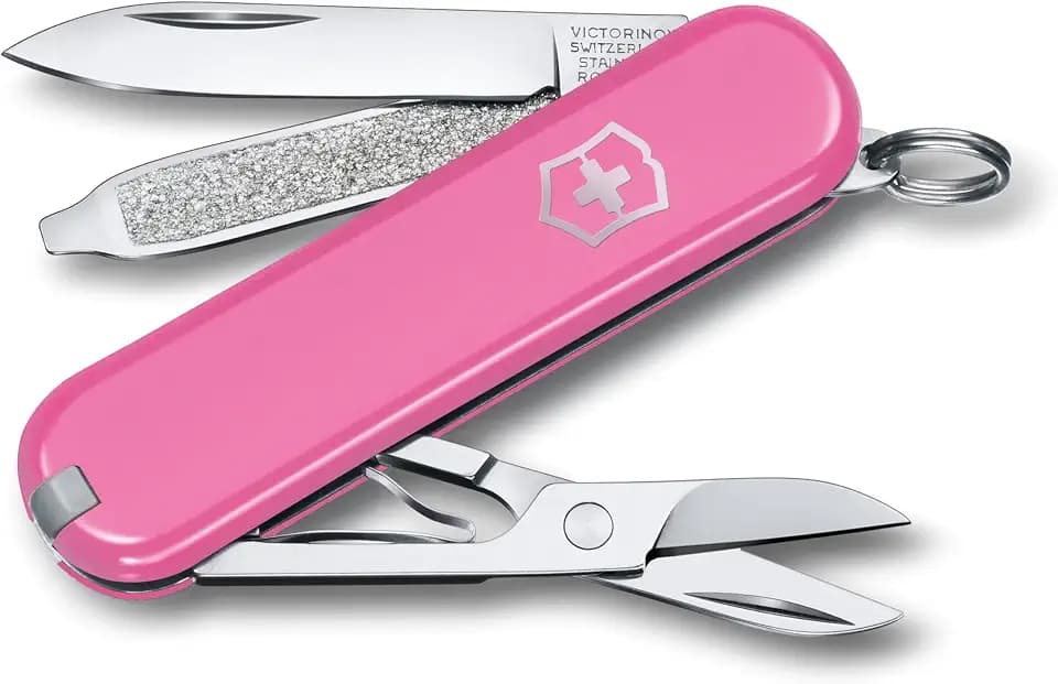 Victorinox Schweizer Taschenmesser, Klein, Classic SD, Multitool, Swiss Army Knife, Geschenk, 7 Funktionen, Klinge, Nagelfeile