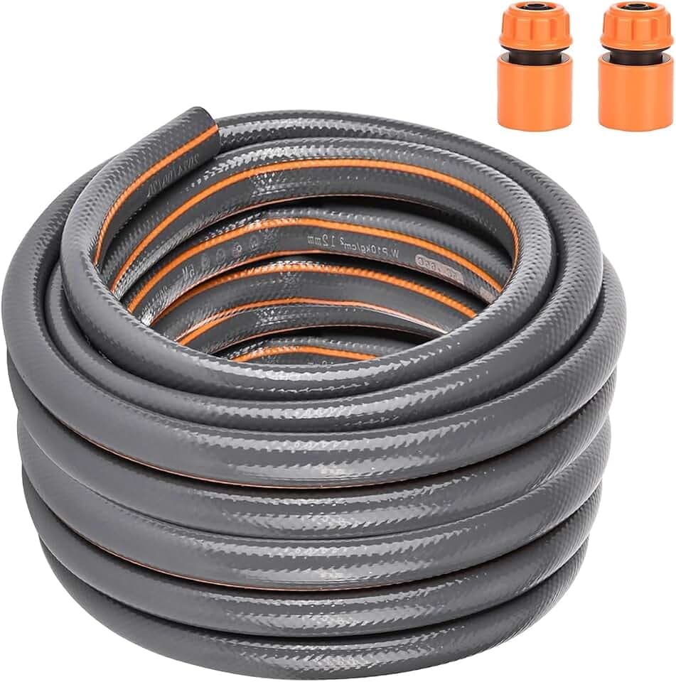 Hochwertiger Flexibler Gartenschlauch 1/2 Zoll, 10 Meter PVC-Hochtemperaturbeständiger Gartenschlauch, Flexibler Bewässerungswasserschlauch für Garten Bewässerung Autowäsche Balkon Terrasse