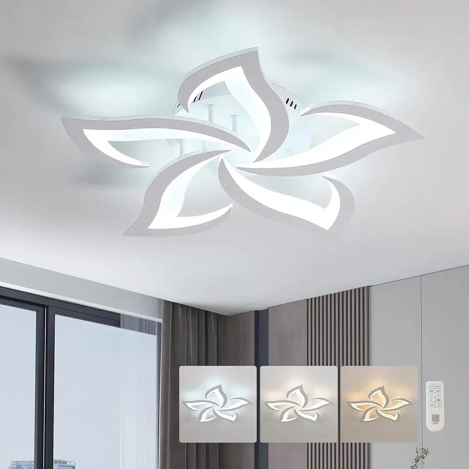 Comely Deckenlampe Led, Deckenleuchte Dimmbar, 40W 4200LM 3000k-6500k Mit Fernbedienung/APP, Moderne Deckenlampe für Wohnzimmer, Schlafzimmer, Kinderzimmer