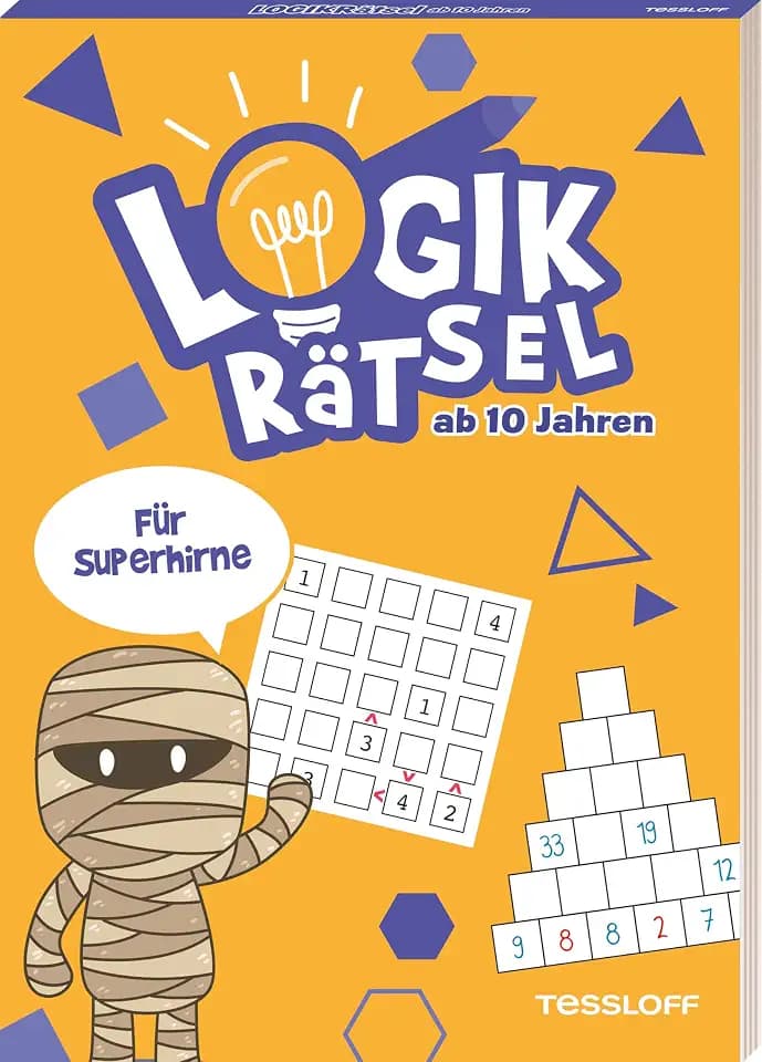 Logikrätsel für Superhirne: 48 kniffllige Rätsel für Kids ab 10 Jahren, mit Lösungen (Rätsel, Spaß, Spiele)
