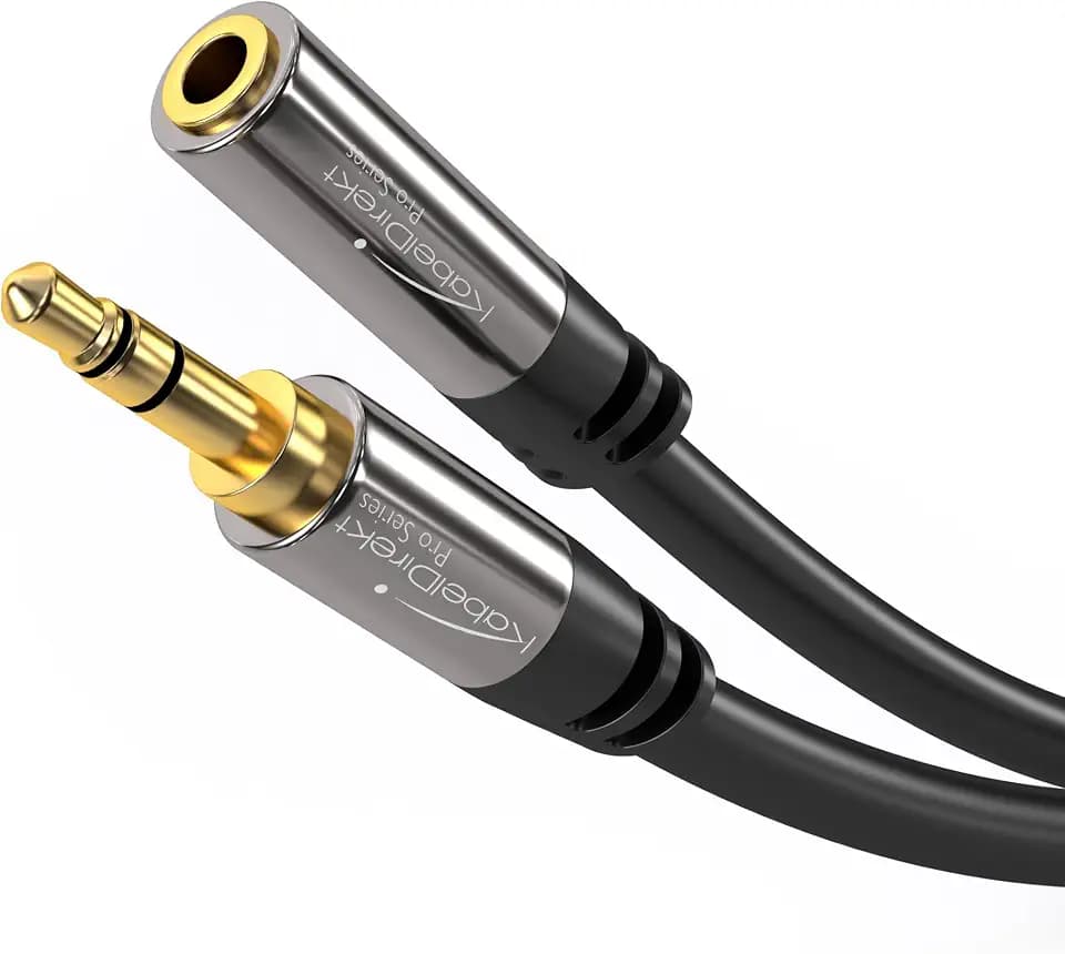 KabelDirekt – Kopfhörer-Verlängerungskabel 3,5mm – 3m – Aux