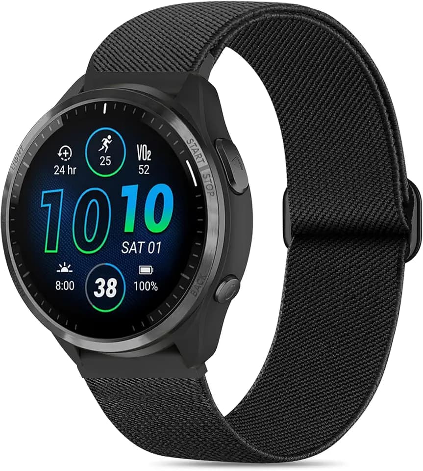 Nylon Bands Compatible with Garmin Forerunner 970 Watch Band/Forerunner 965 Watchband, Soft Farbic Strap Adjustable Loop for Forerunner 955/Forerunner 945/935/Instinct 3 45mm/Instinct 2/1 Men Women